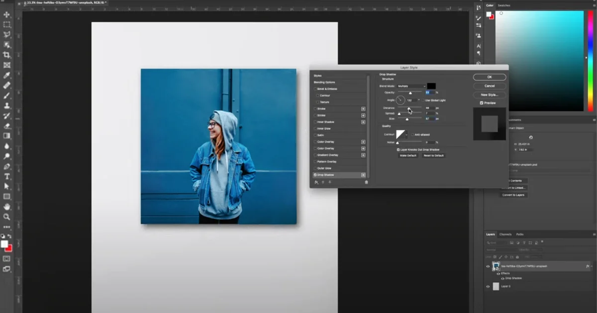 Step-by-Step Guideline for Creating a Drop Shadow in Photoshop