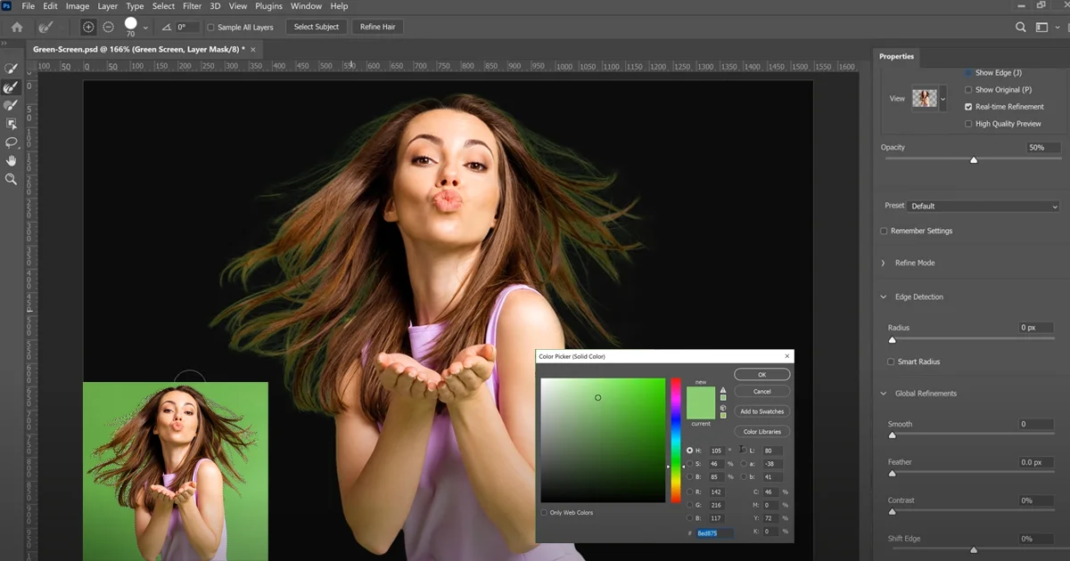 Steps to Remove Green Screen in Photoshop